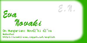 eva novaki business card
